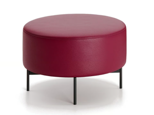 GHANTA - Round leather pouf - Pouf by Ronda Design