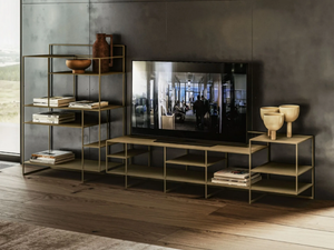 LEVIA - Metal TV cabinet with shelves - Cabinet by Ronda Design