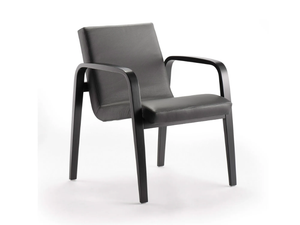 BENTWOOD CO02 - Upholstered leather easy chair with armrests - Armchair by Rosconi