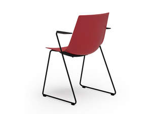 BLAQ 469 - Sled base plastic chair with armrests - Chair by Rosconi
