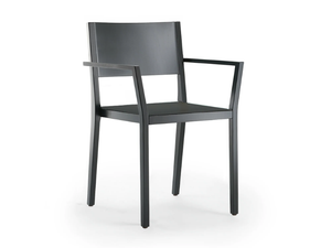 BONNIE & CLYDE - Stackable solid wood chair with armrests - Chair by Rosconi