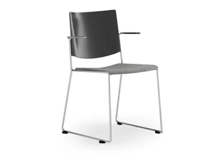 ELESS - Stackable chair with armrests with integrated cushion - Accessories by Rosconi