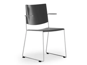 ELESS - Stackable laminate chair with armrests - Chair by Rosconi