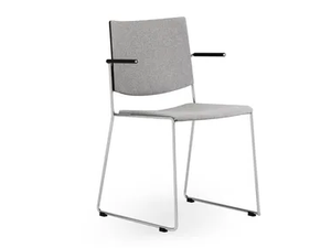 ELESS - Stackable upholstered chair with armrests - Chair by Rosconi