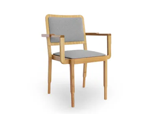 KONSTANTIN 255 - Upholstered wooden chair with armrests - Chair by Rosconi