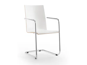 LOGOCHAIR SWING - Stackable laminate chair with armrests - Chair by Rosconi
