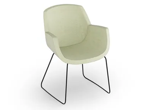 LOUNGE 630 - Sled base fabric chair with fire retardant padding - Chair by Rosconi
