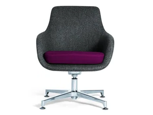LOUNGE 91 - Fabric office chair with armrests with 4-Spoke base - Office Chair by Rosconi