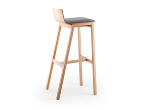 PAN - High upholstered stackable stool - Stool by Rosconi