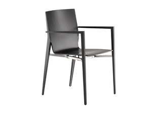 TENDO - Stackable wooden chair with armrests - Chair by Rosconi