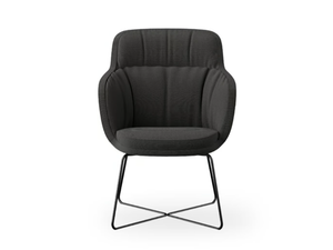 CLEO MINI - Fabric easy chair with armrests - Armchair by ROSSIN