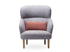 KAMAL WOOD - Acrylic armchair with armrests high-back - Armchair by ROSSIN