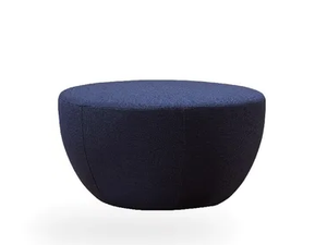 NIDO - Upholstered round fabric pouf - Pouf by ROSSIN