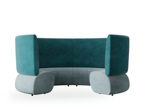 RAIL - Contract bench with high backrest - Bench by ROSSIN