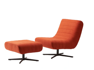 RIFFEL - Upholstered acrylic armchair with 4-spoke base - Armchair by ROSSIN