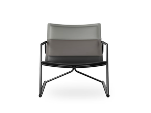 SIGNA - Sled base leather easy chair with armrests - Armchair by ROSSIN