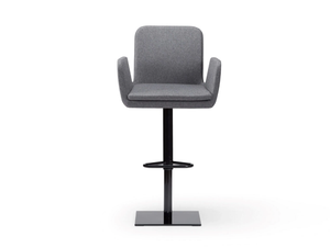 SOFIE - Fabric stool with armrests with back - Stool by ROSSIN