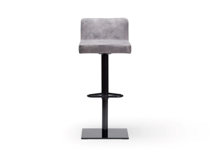 SOFIE - Fabric stool with footrest with back - Stool by ROSSIN