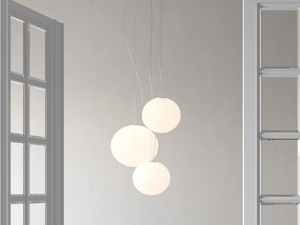 FLOW GLASS - LED blown glass pendant lamp - Ceiling lamp by Rotaliana