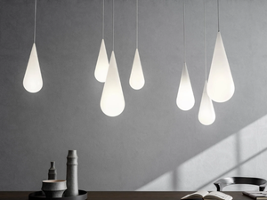 GOCCIA - Opal glass pendant lamp - Ceiling lamp by Rotaliana