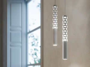 SQUIGGLE - LED aluminium pendant lamp - Ceiling lamp by Rotaliana