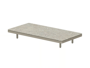 ALURA LOUNGE - Rectangular low powder coated aluminium garden side table - Side table by Royal Botania