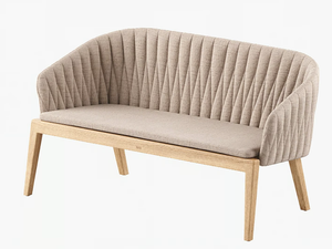 CALYPSO - 2 seater fabric and teak garden sofa - Sofa by Royal Botania