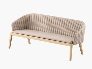 CALYPSO - 3 seater fabric an teak garden sofa - Sofa by Royal Botania