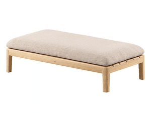 CALYPSO LOUNGE - Fabric and teak garden bench with removable cover - Bench by Royal Botania