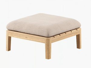 CALYPSO LOUNGE - Square teak garden footstool - Pouf by Royal Botania