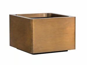 CUPRUM - Square brass planter - Outdoor furniture by Royal Botania
