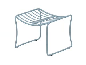 FOLIA - Square stainless steel garden footstool - Pouf by Royal Botania