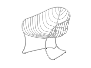 FOLIA - Stainless steel garden armchair with armrests - Armchair by Royal Botania