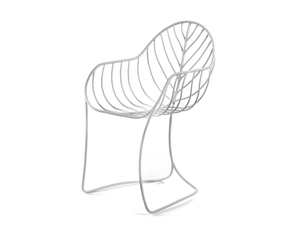 FOLIA - Stainless steel garden chair with armrests - Chair by Royal Botania