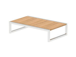 NINIX - Rectangular low teak garden side table - Side table by Royal Botania