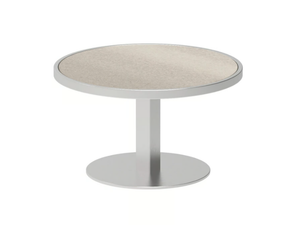 O-ZON - Round stainless steel garden side table - Side table by Royal Botania