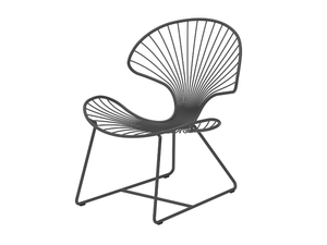 OSTREA - Garden sled base stainless steel easy chair - Armchair by Royal Botania