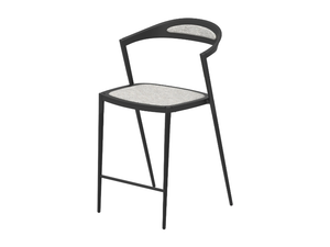 STYLETTO - Aluminium garden stool with integrated cushion - Accessories by Royal Botania