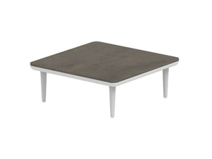 STYLETTO LOUNGE - Square low ceramic garden side table - Side table by Royal Botania