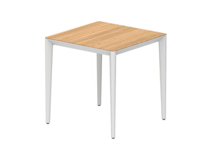 U-NITE - Square teak garden table - Table by Royal Botania