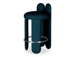 GLAZY - High wooden stool with footrest - Stool by ROYAL STRANGER