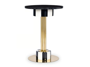 JULIA - Guatemala marble high table with brass and ceramic base - Table by ROYAL STRANGER