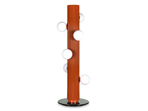 KLEOS - Lacquered metal floor lamp with marble base - Floor lamp by ROYAL STRANGER
