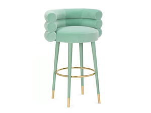 MARSHMALLOW - High upholstered velvet stool - Stool by ROYAL STRANGER