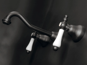 CLASSIC REVOLUTION - PRAGA - F7522CE - 3 hole wall-mounted washbasin mixer - Tap by Rubinetteria Giulini