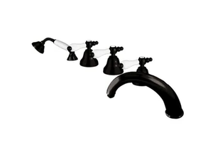 CLASSIC REVOLUTION - PRAGA - F7560CE - Deck mounted 5 hole bathtub tap - Tap by Rubinetteria Giulini