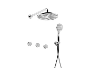 DELUXE - MYRING - FMR0115W2KBDL - Shower set with diverter with hand shower with overhead shower - Shower by Rubinetteria Giulini