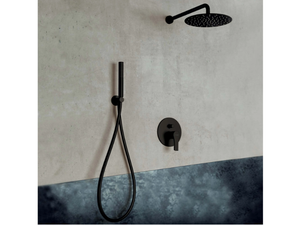 EGO - F5713KB-25X - Single handle shower set with diverter with overhead shower - Shower by Rubinetteria Giulini