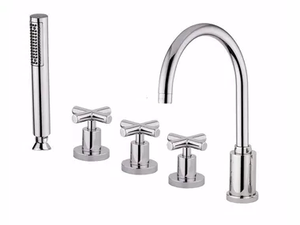 G3 - F7660 - 5 hole bathtub set with diverter with hand shower - Tap by Rubinetteria Giulini