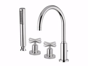 G3 - F7665 - 4 hole bathtub set with hand shower - Tap by Rubinetteria Giulini